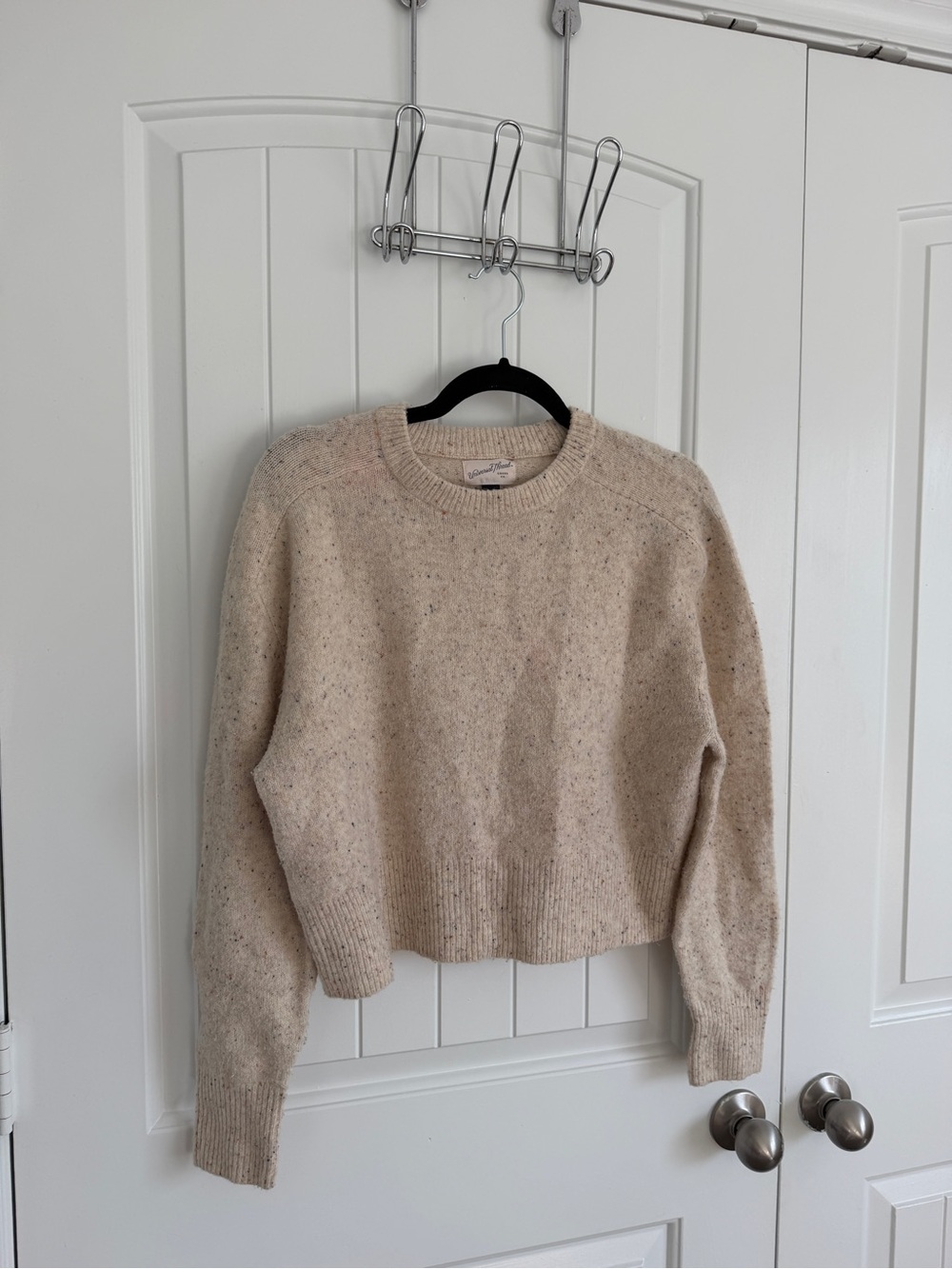 Universal Thread Cozy Cream Speckled Crewneck Sweater - Women